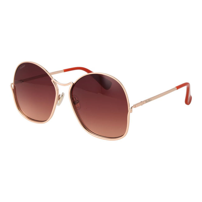 Max Mara Ochelari de Soare Aurii Roz din Metal