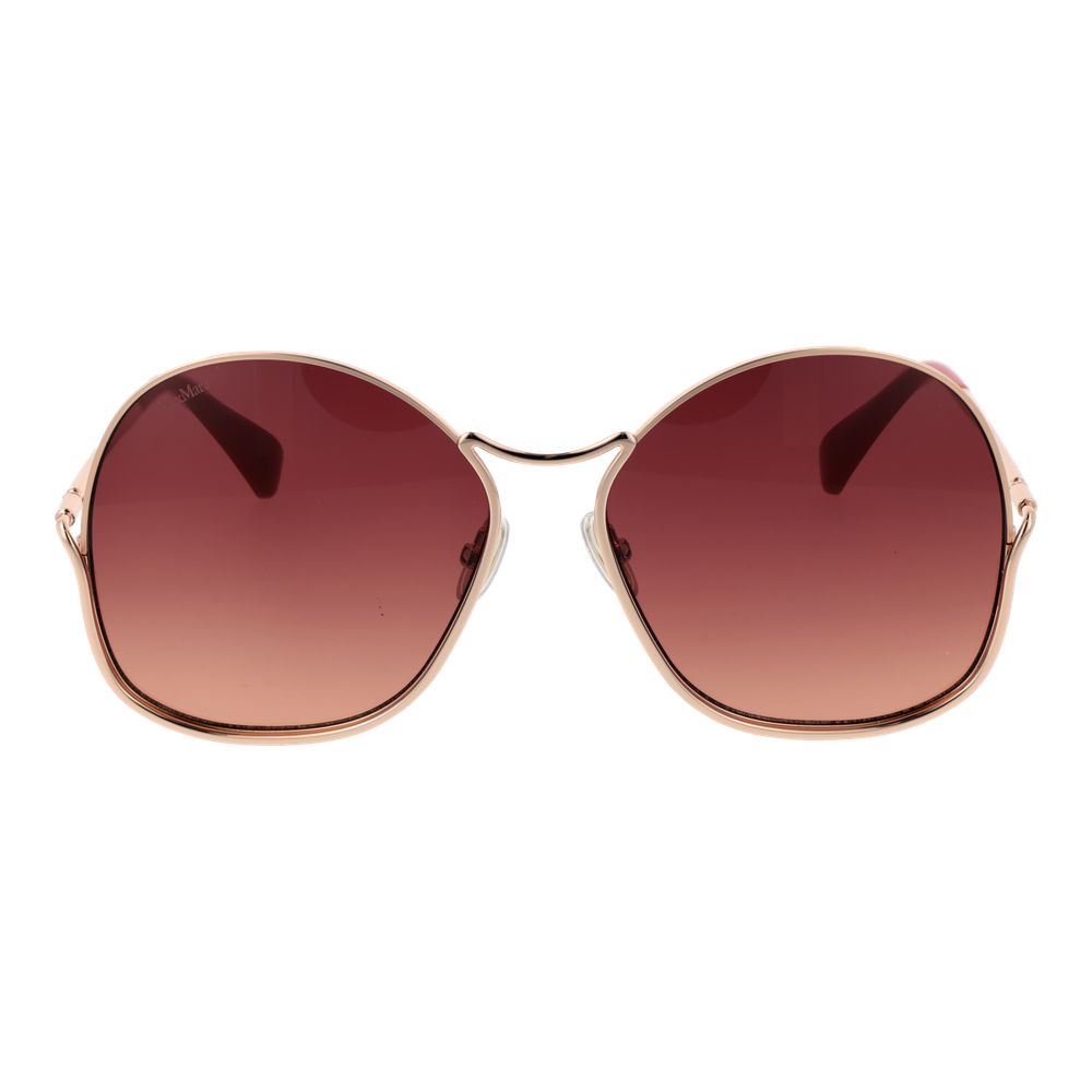 Max Mara Ochelari de Soare Aurii Roz din Metal