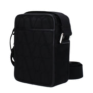 Geantă crossbody Valentino Garavani, neagră, din material textil