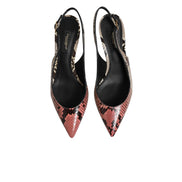 Dolce & Gabbana Multicolor Leather Slingback Pumps