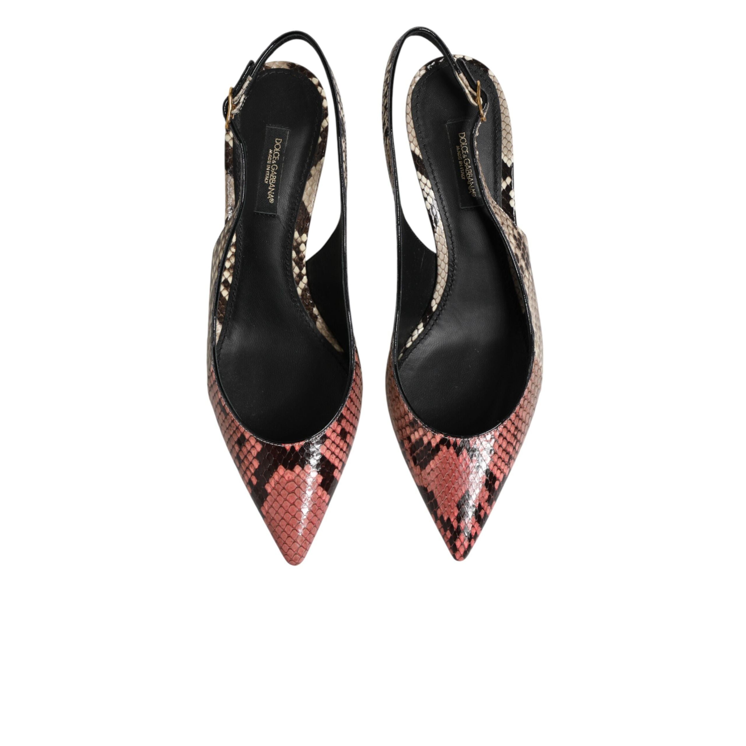 Dolce & Gabbana Multicolor Leather Slingback Pumps