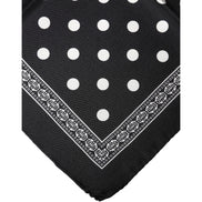 Dolce & Gabbana Black Polka Dot Square Handkerchief Scarf