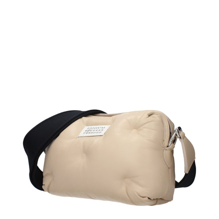 Geantă clutch din piele bej Maison Margiela