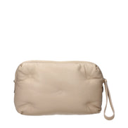 Geantă clutch din piele bej Maison Margiela