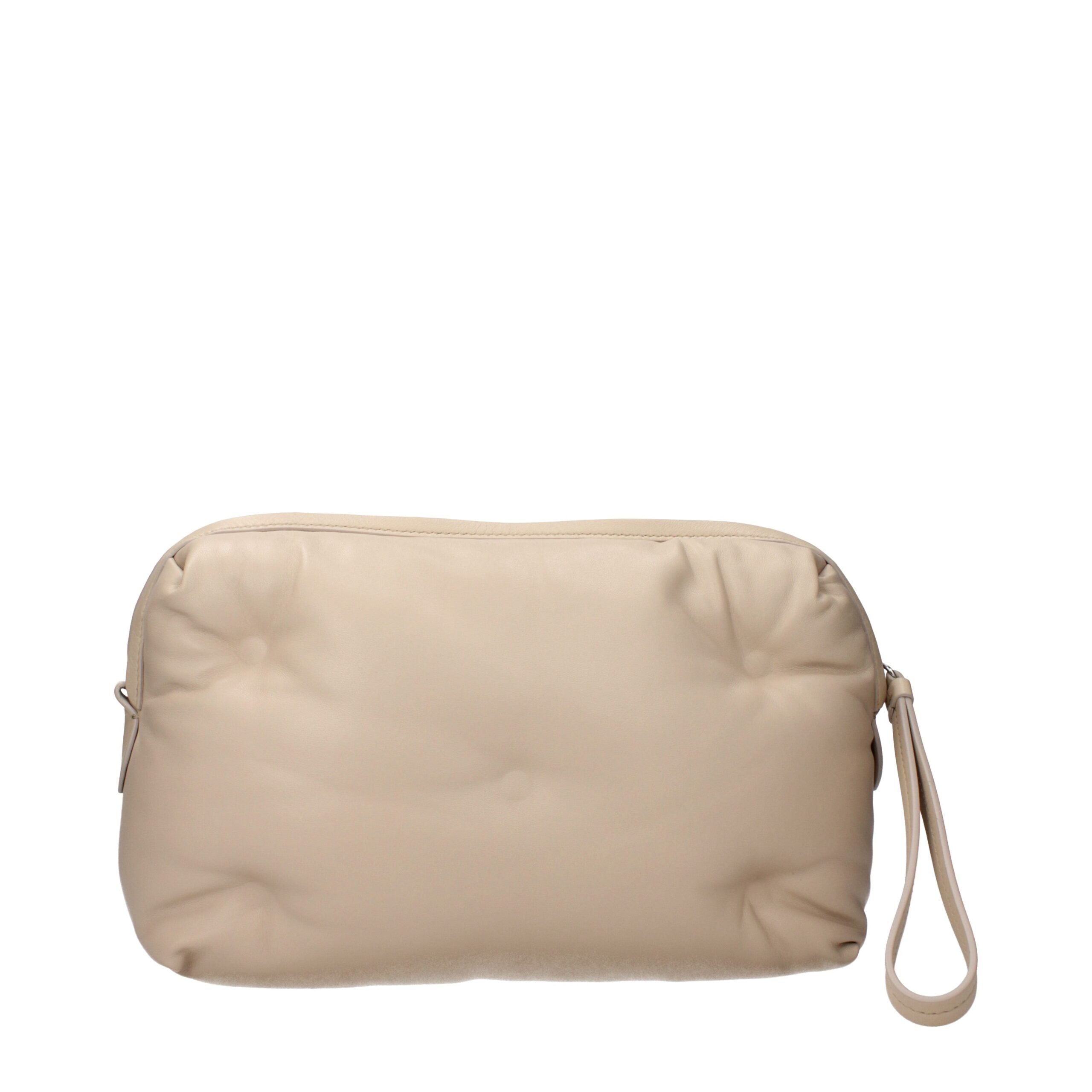 Geantă clutch din piele bej Maison Margiela