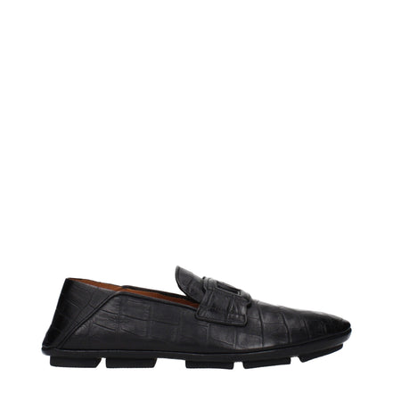 Mocasini tip slip-on Dolce & Gabbana din piele neagră