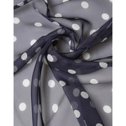 Dolce & Gabbana Blue Polka Dot Silk Square Foulard 91.5cm x 89.5cm Scarf