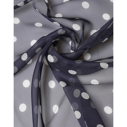 Dolce & Gabbana Blue Polka Dot Silk Square Foulard 91.5cm x 89.5cm Scarf
