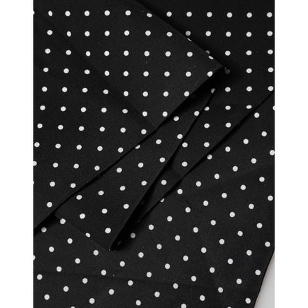 Dolce & Gabbana Black Polka Dot Neck Wrap Foulard 133.5cm x 12.5cm Scarf