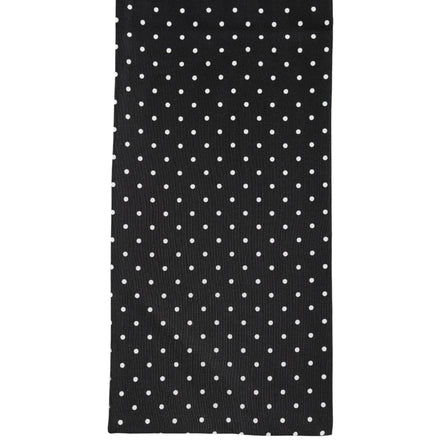 Dolce & Gabbana Black Polka Dot Neck Wrap Foulard 133.5cm x 12.5cm Scarf