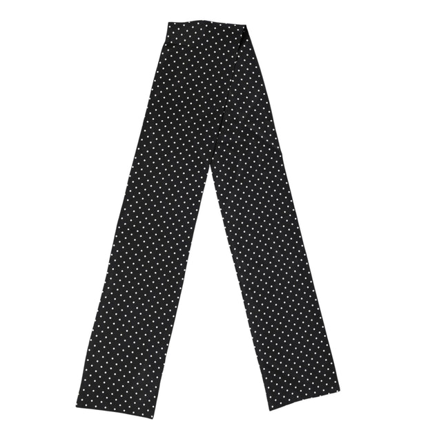 Dolce & Gabbana Black Polka Dot Neck Wrap Foulard 133.5cm x 12.5cm Scarf
