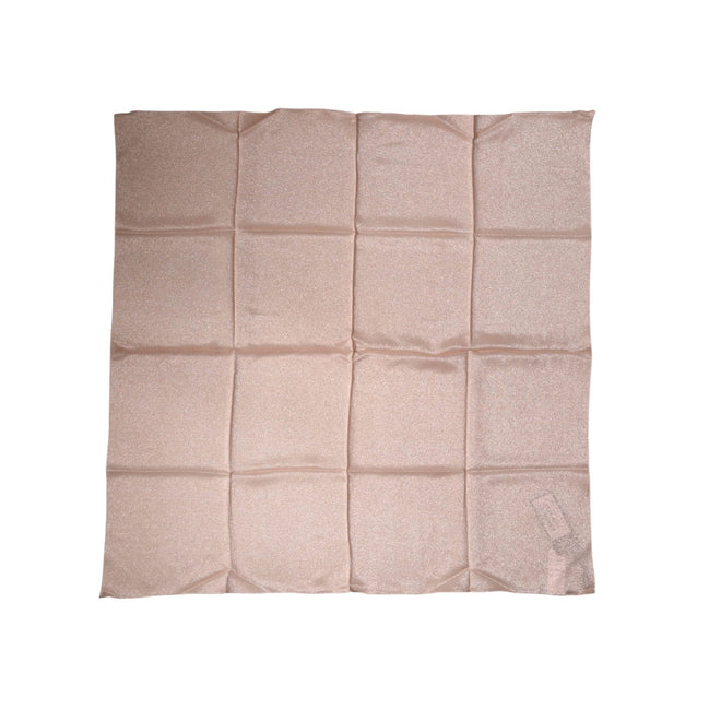Dolce & Gabbana Light Pink Silk Blend Square Foulard 87.5cm x86.5cm Scarf