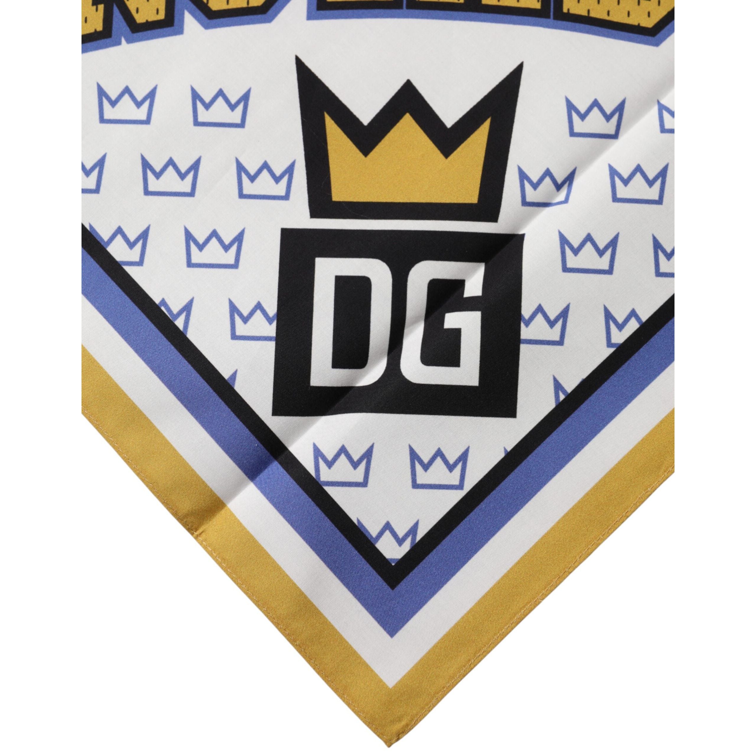 Dolce & Gabbana Multicolor DG Royals Square Foulard 50cm x 50cm Scarf