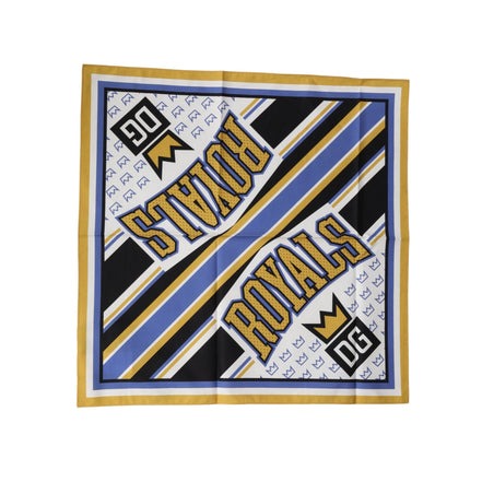 Dolce & Gabbana Multicolor DG Royals Square Foulard 50cm x 50cm Scarf