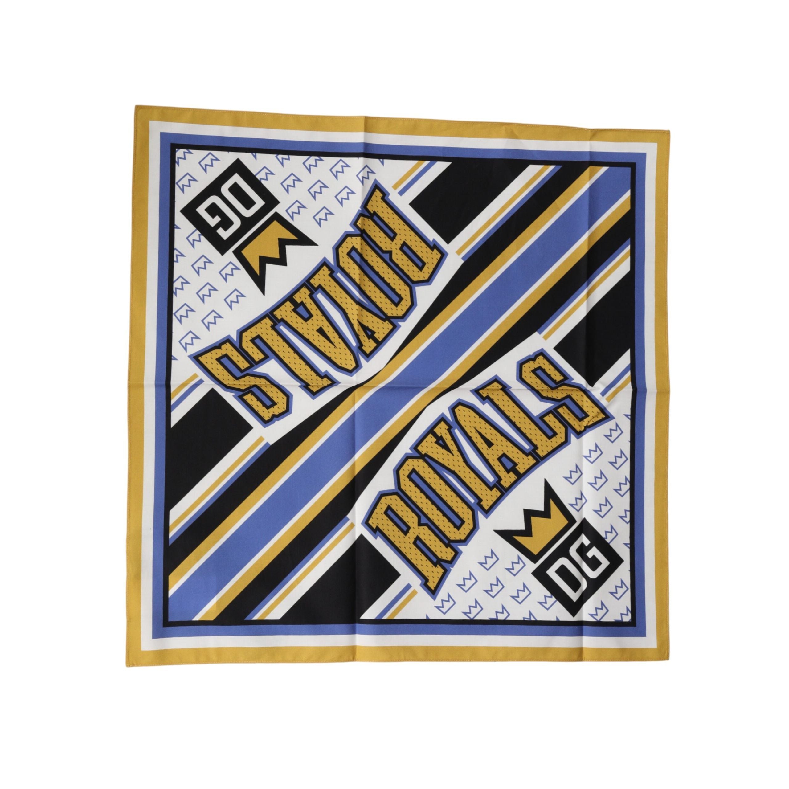 Dolce & Gabbana Multicolor DG Royals Square Foulard 50cm x 50cm Scarf