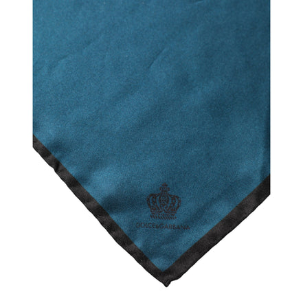 Dolce & Gabbana Blue Silk Square Pocket Handkerchief Scarf