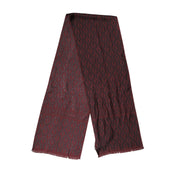 Dolce & Gabbana Maroon Patterned Silk Wrap Foulard 133cm x 22cm Scarf