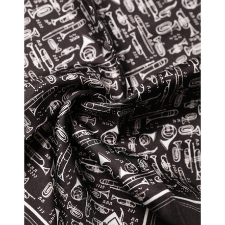 Dolce & Gabbana Brown Jazz Club Square Handkerchief 32cm x 31cm Scarf