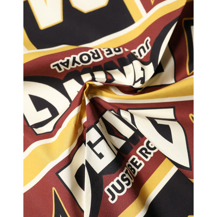 Dolce & Gabbana Multicolor DG King Square Foulard 50.5cm x 50cm Scarf