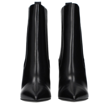 Valentino Garavani Black Leather Ankle Boots