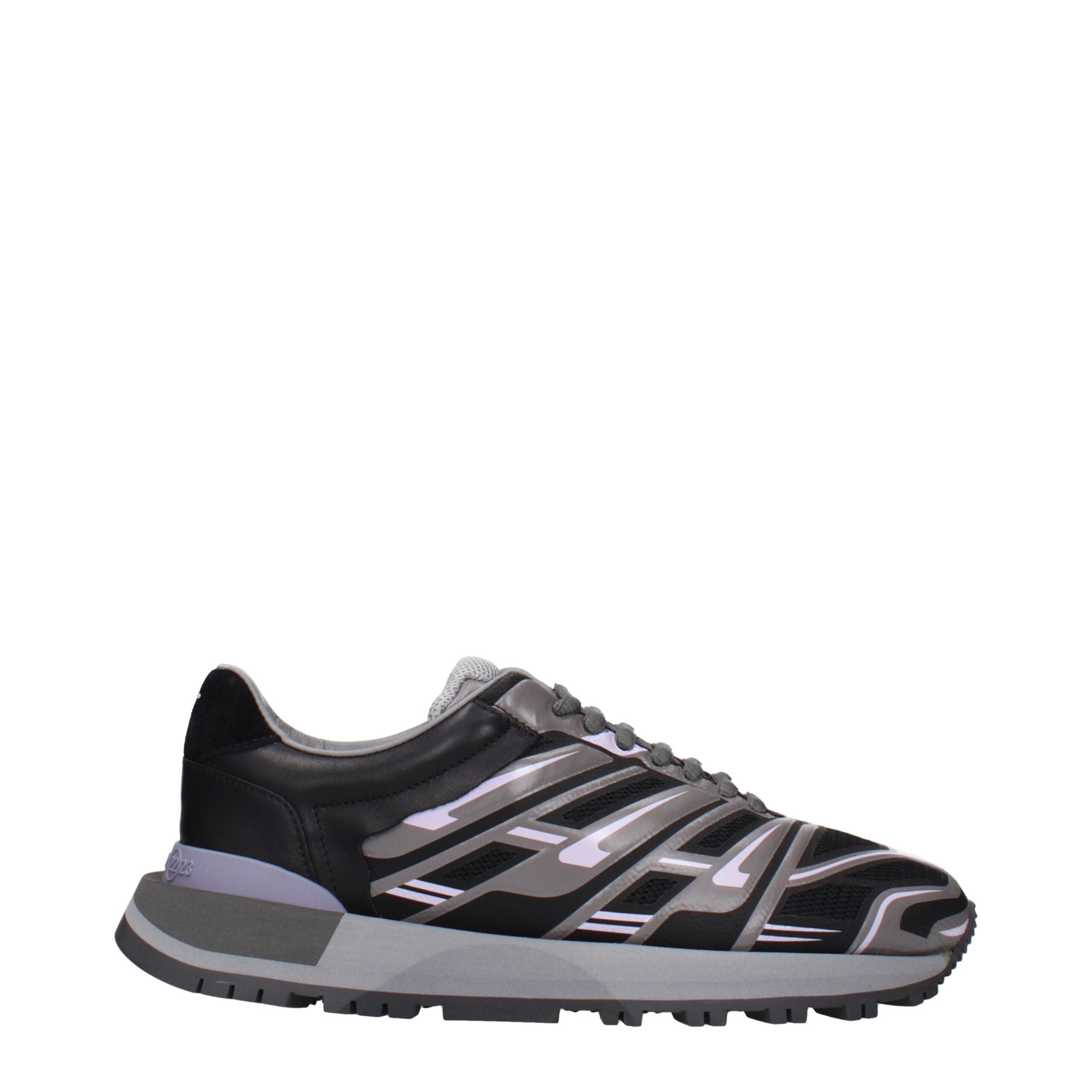 Maison Margiela Adidași sport din material textil negru