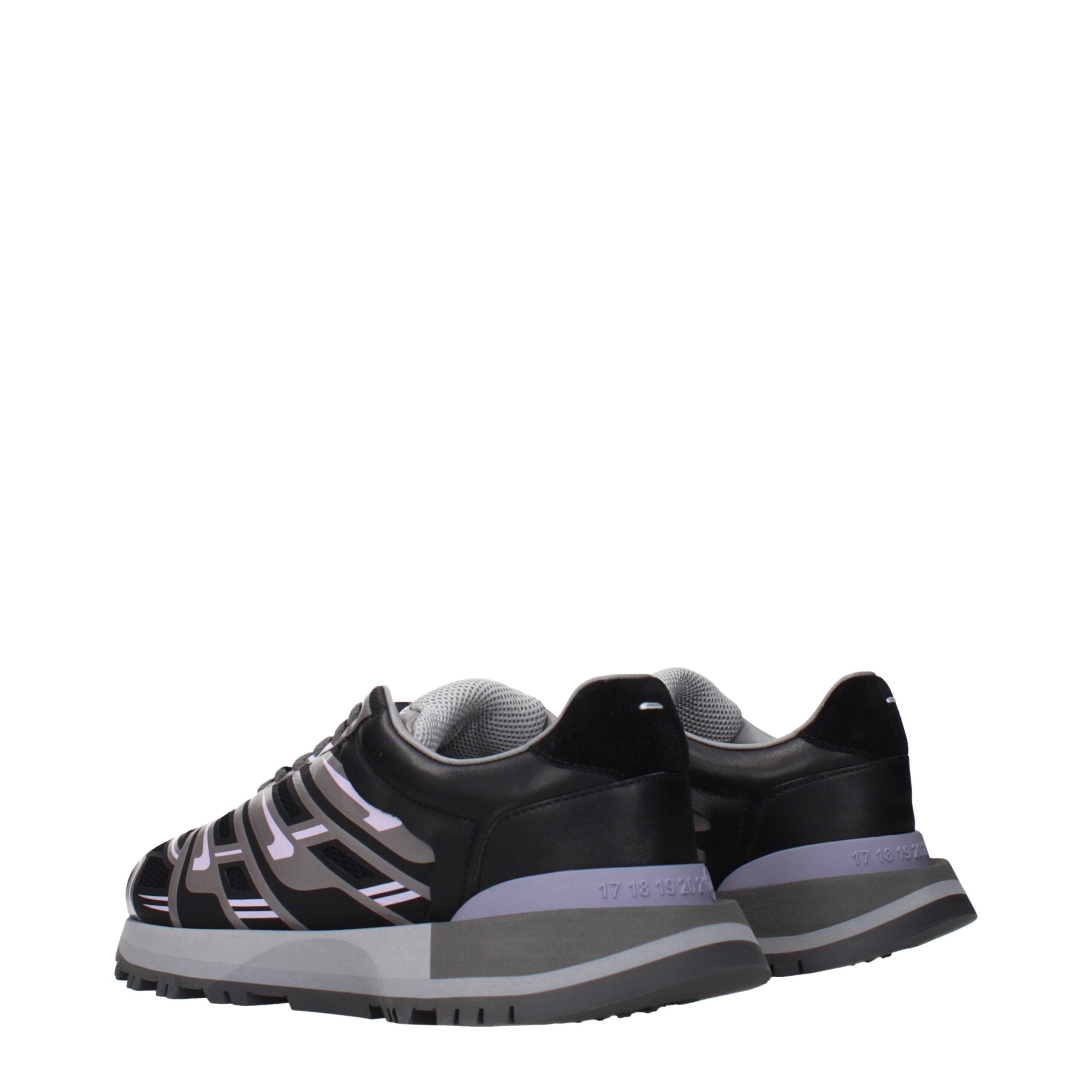 Maison Margiela Adidași sport din material textil negru