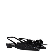 Sandale plate Prada din piele neagră