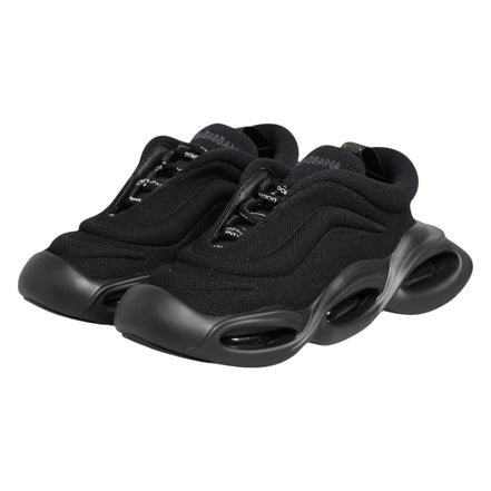 Dolce & Gabbana Black Slip On Low Top Wave Sneakers