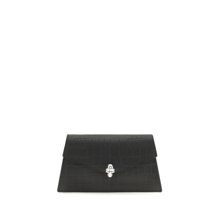 Poșetă clutch din piele neagră Alexander McQueen