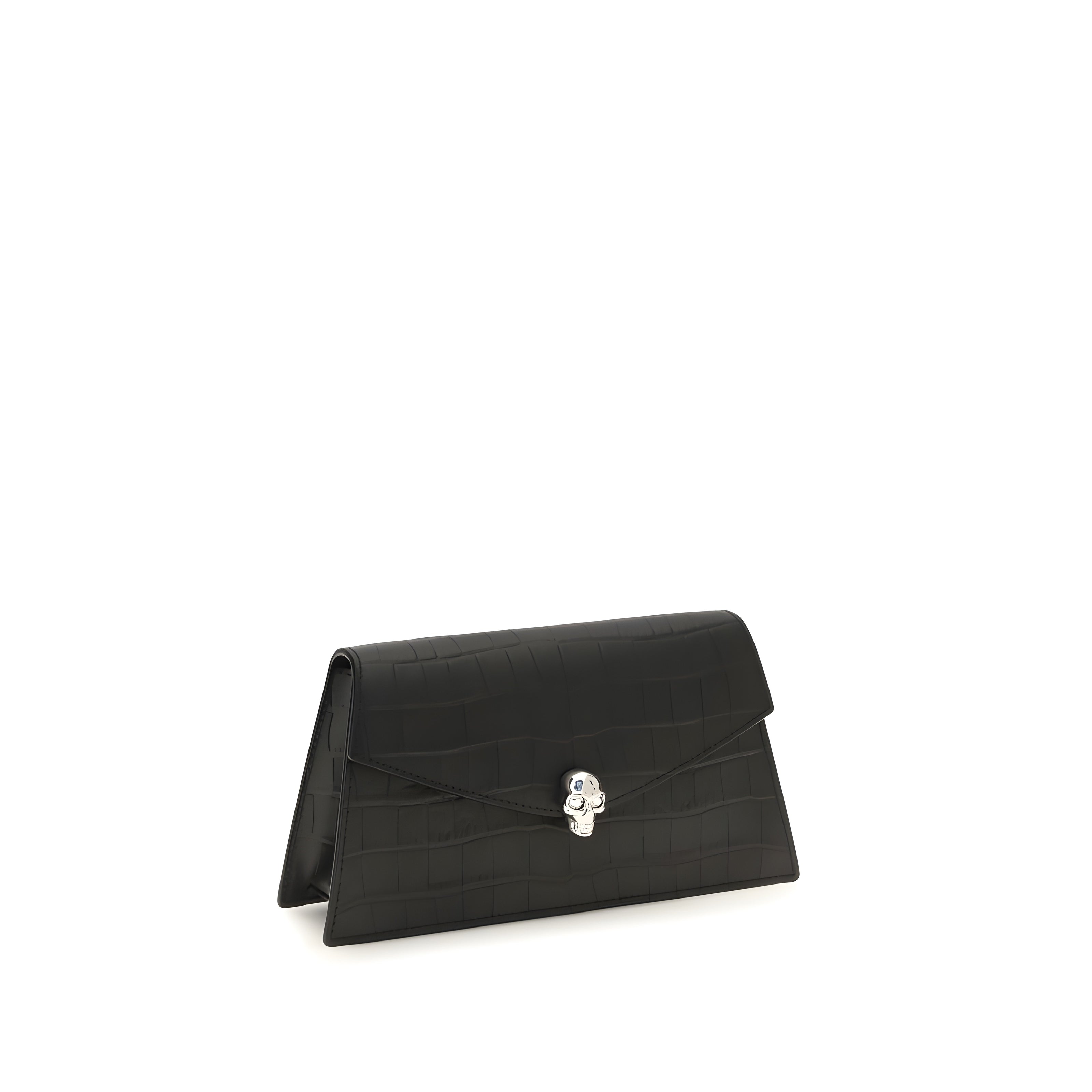 Alexander McQueen Black Leather Clutch Bag