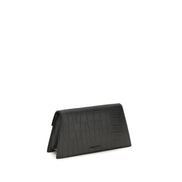 Alexander McQueen Black Leather Clutch Bag