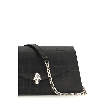 Alexander McQueen Black Leather Clutch Bag