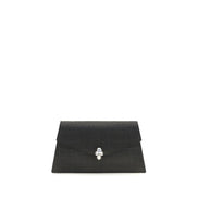 Alexander McQueen Black Leather Clutch Bag