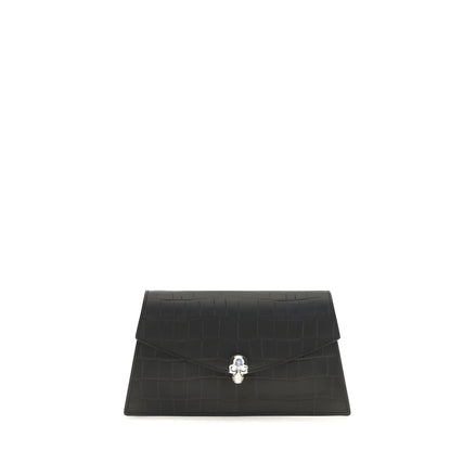 Poșetă clutch din piele neagră Alexander McQueen
