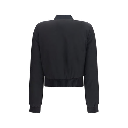 Geacă bomber Alexander McQueen neagră din poliester