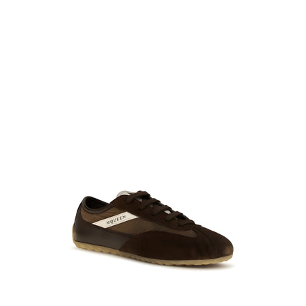Sneakers atletici Alexander McQueen maro din piele întoarsă
