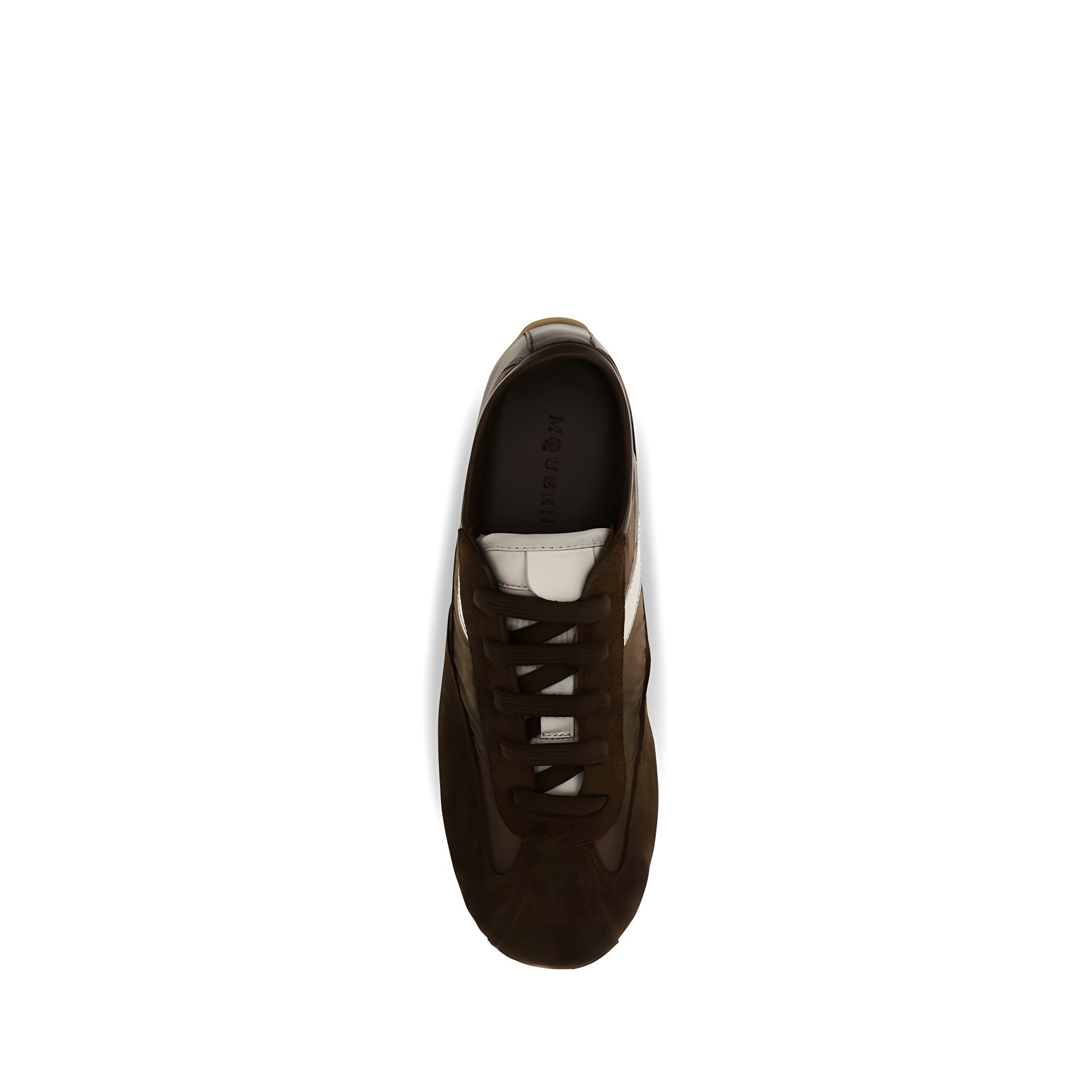 Sneakers atletici Alexander McQueen maro din piele întoarsă