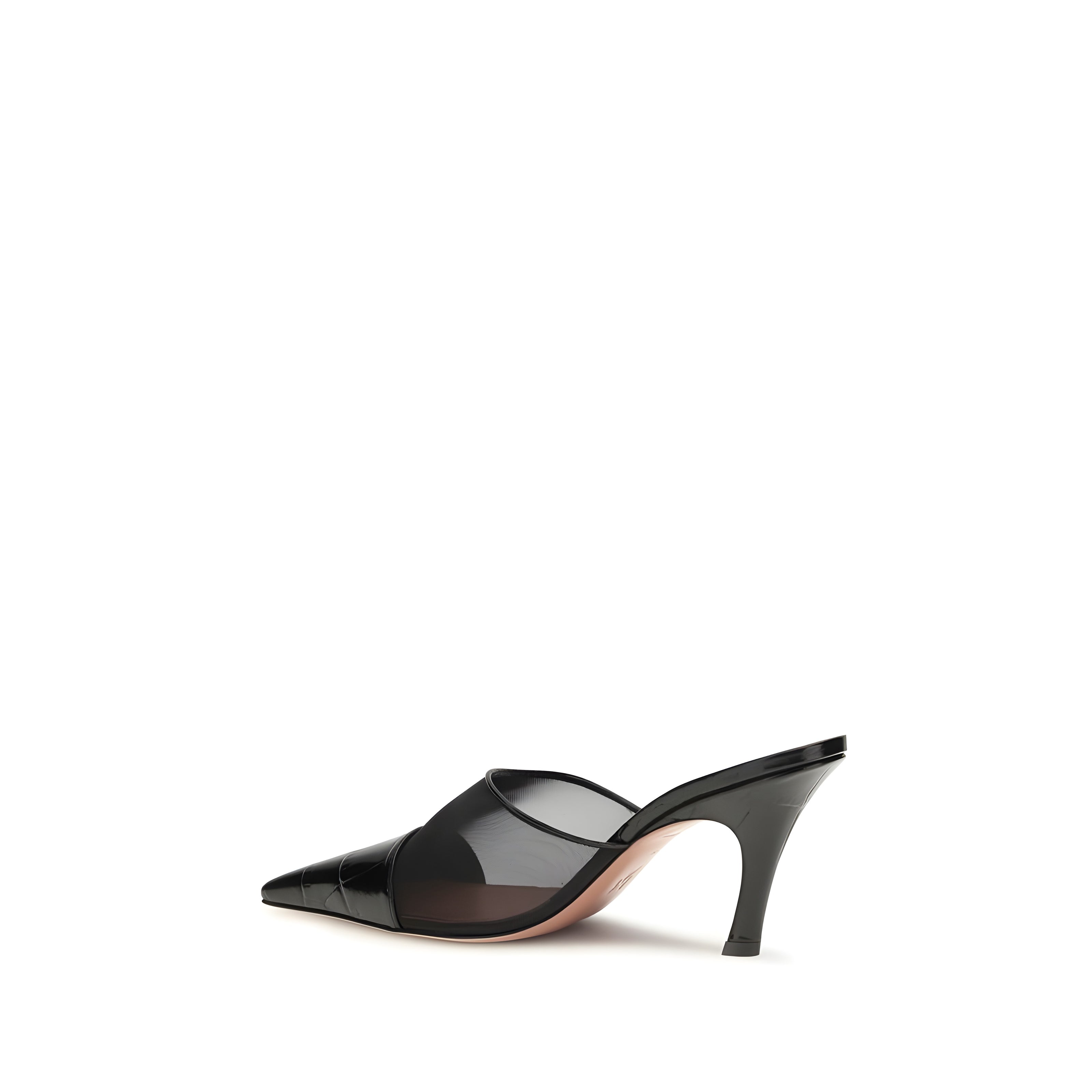 Pantofi Amina Muaddi negri tip mules