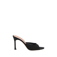 Amina Muaddi Black Stiletto Heel Sandals