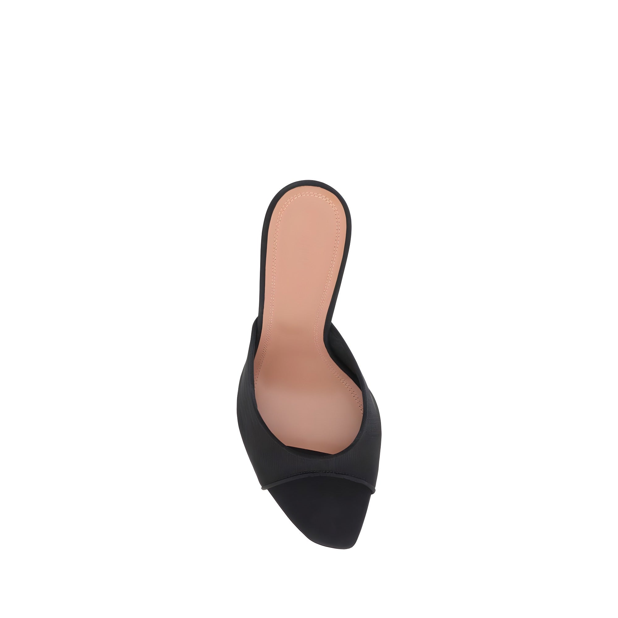 Amina Muaddi Black Stiletto Heel Sandals