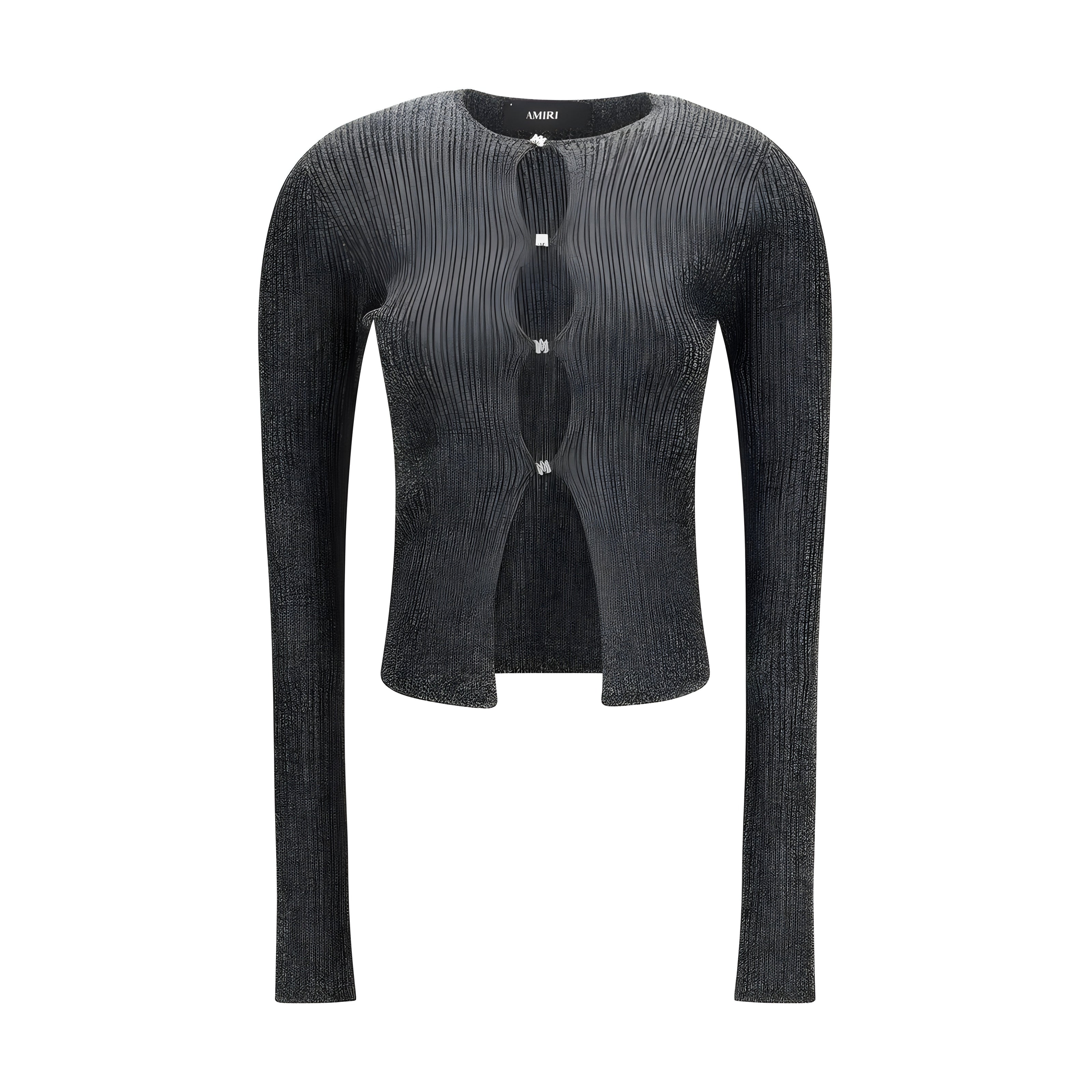 Amiri Black Viscose Cardigan