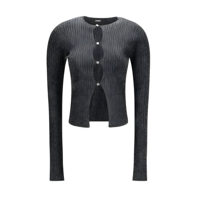 Amiri Black Viscose Cardigan