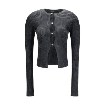 Amiri Black Viscose Cardigan