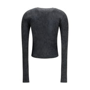 Amiri Black Viscose Cardigan