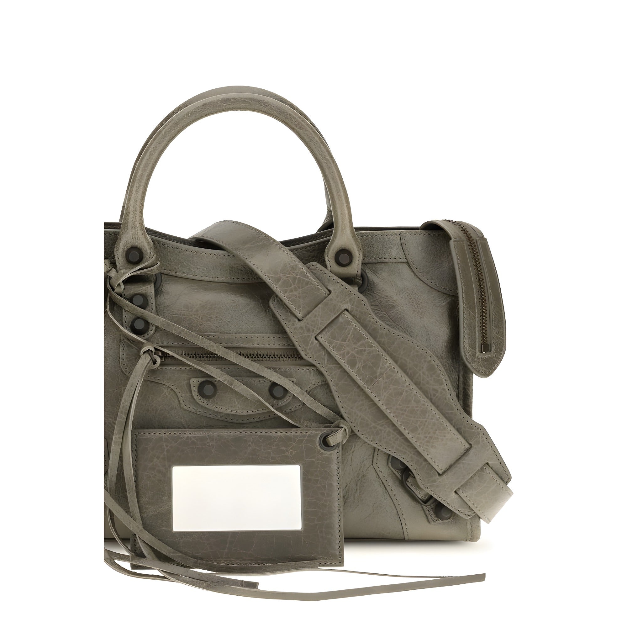 Geantă Balenciaga bicoloră din piele de miel
