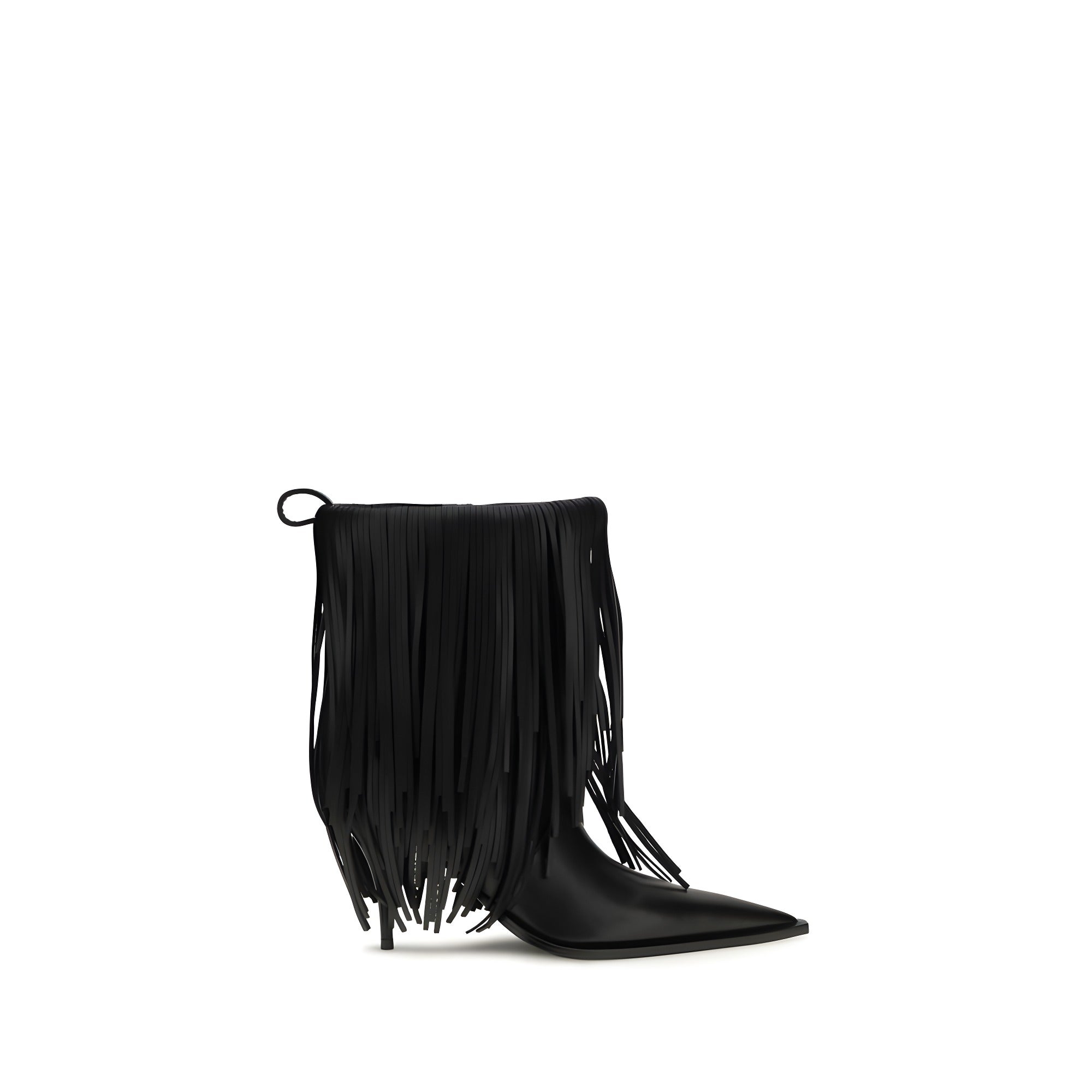 Balenciaga Black Calf Leather Ankle Boots - Women