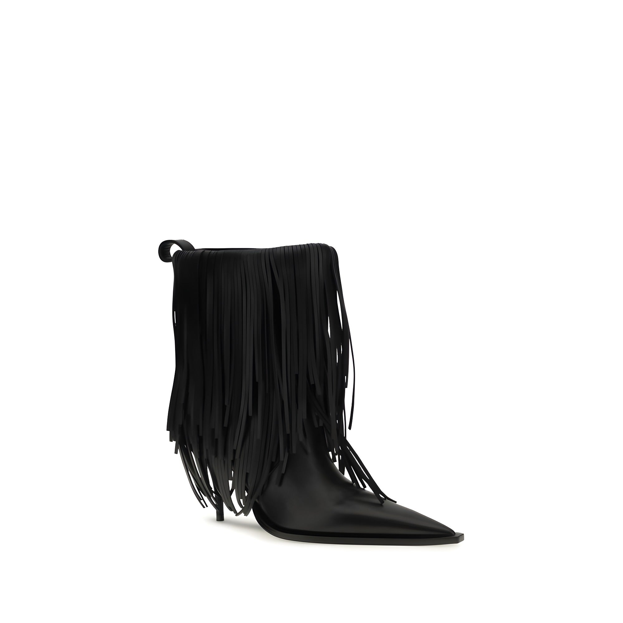 Balenciaga Black Calf Leather Ankle Boots - Women