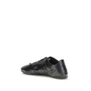 Balenciaga Black Calf Leather Athletic Sneakers