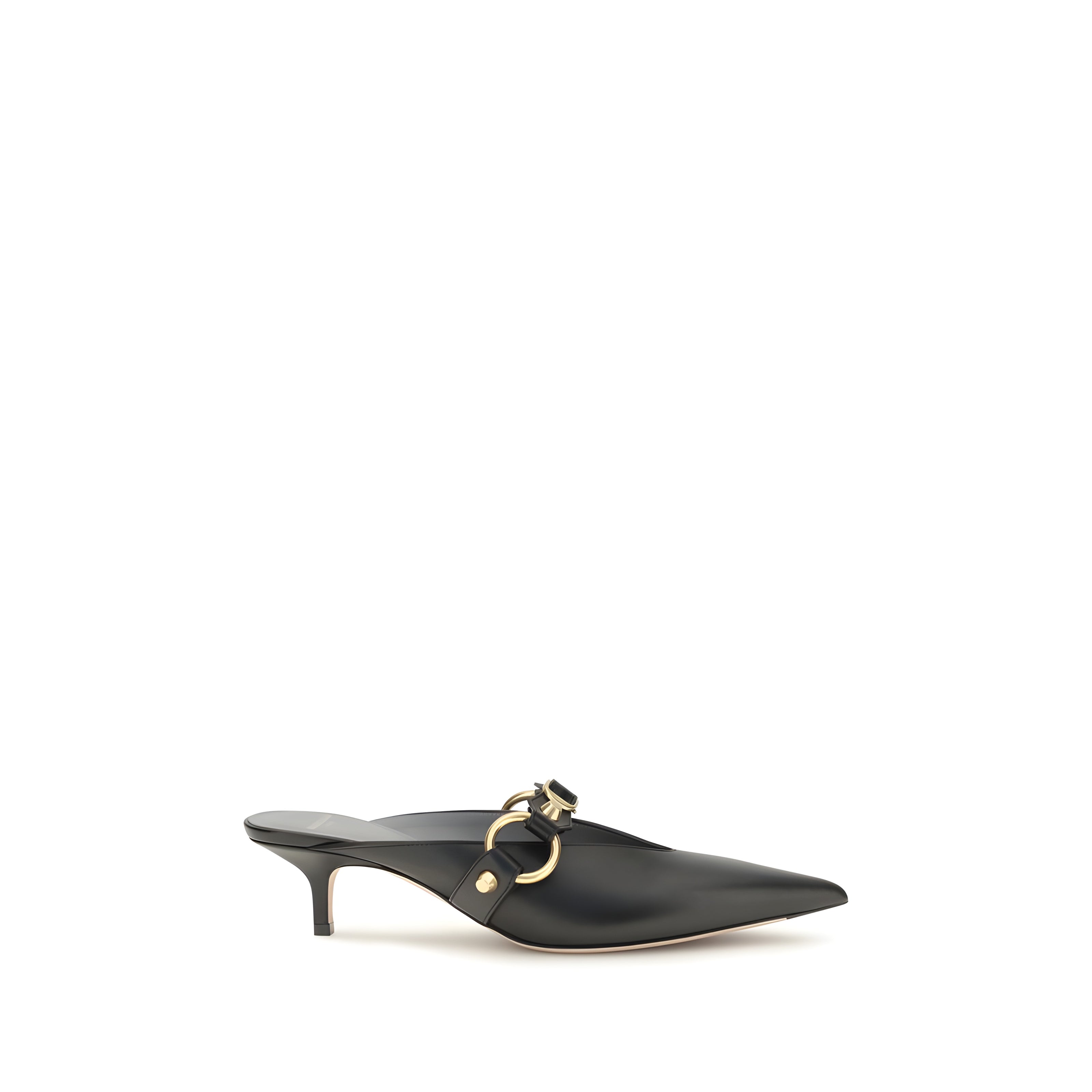 Balenciaga Black Calf Leather Mules