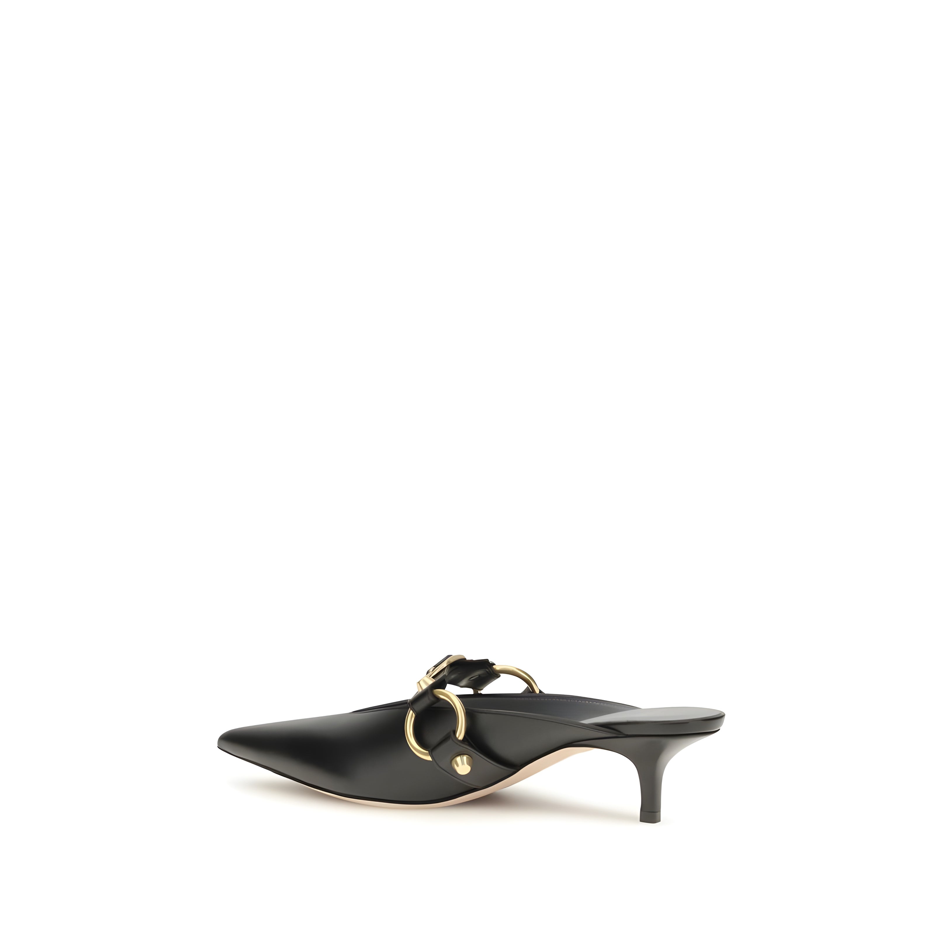 Balenciaga Black Calf Leather Mules